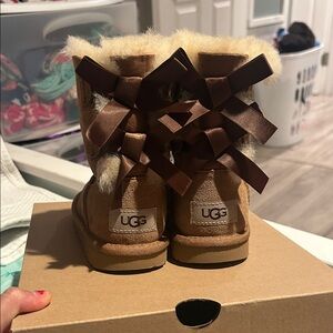 UGG Kids Tan Boots with Bows